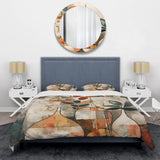 Green And Beige Channeling Bohemian Vibes - Duvet Cover Set