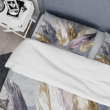 Purple Feather Boho Majesty - Duvet Cover Set