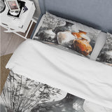 Brown And Grey Earthen Elegant Vase - Duvet Cover Set