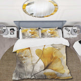 Palm Tropical Ginkgo Artwork III - Duvet Cover Set