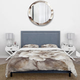 Grey Peonies On Branch III - Duvet Cover Set
