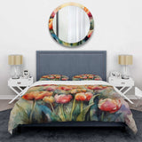 Orange Serenade Of Tulips - Duvet Cover Set