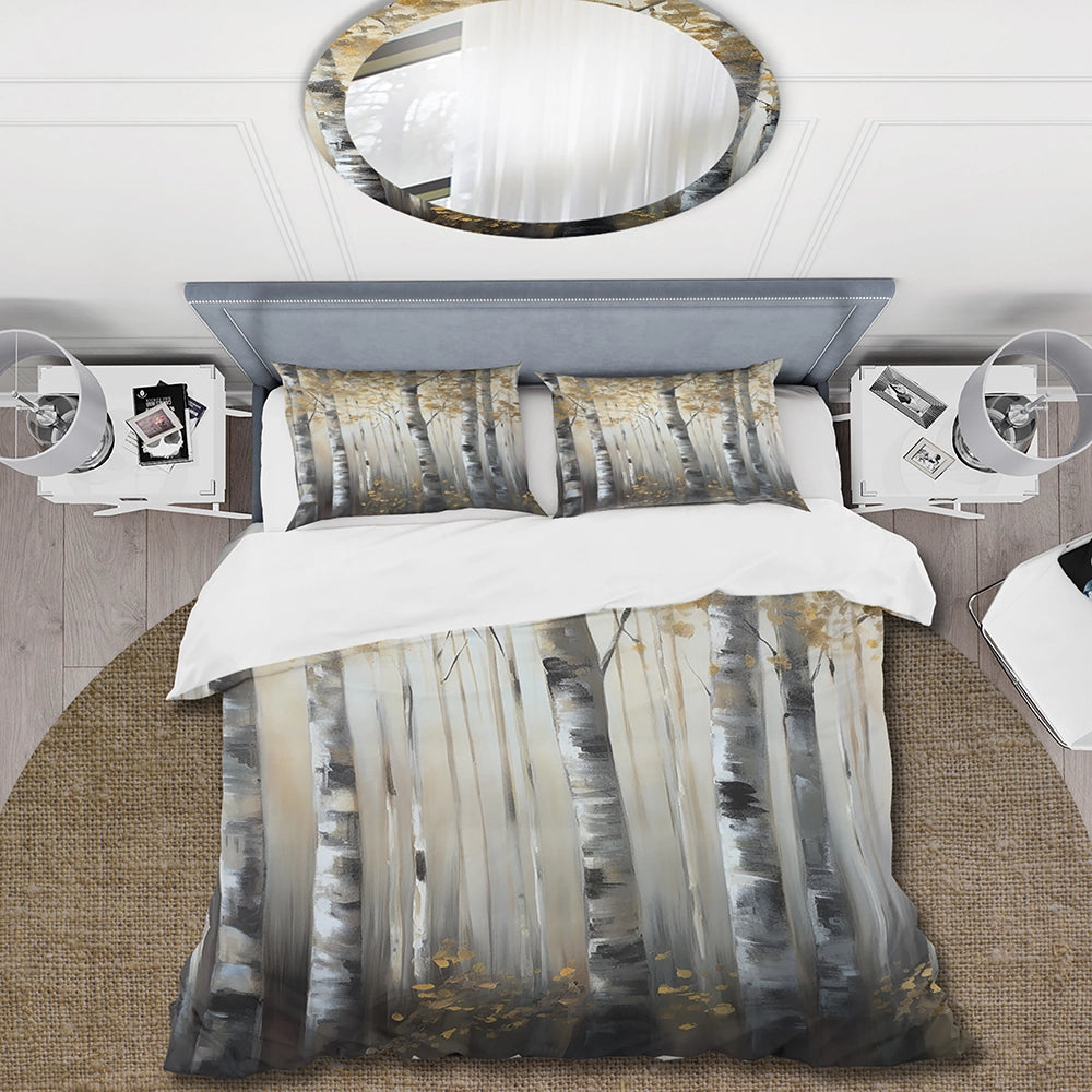 Birch Tree Forest Wonderland V - Duvet Cover Set