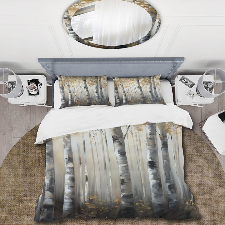 Birch Tree Forest Wonderland V - Duvet Cover Set