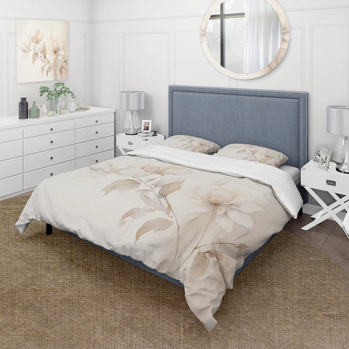 White Botanical Elegance II - Duvet Cover Set