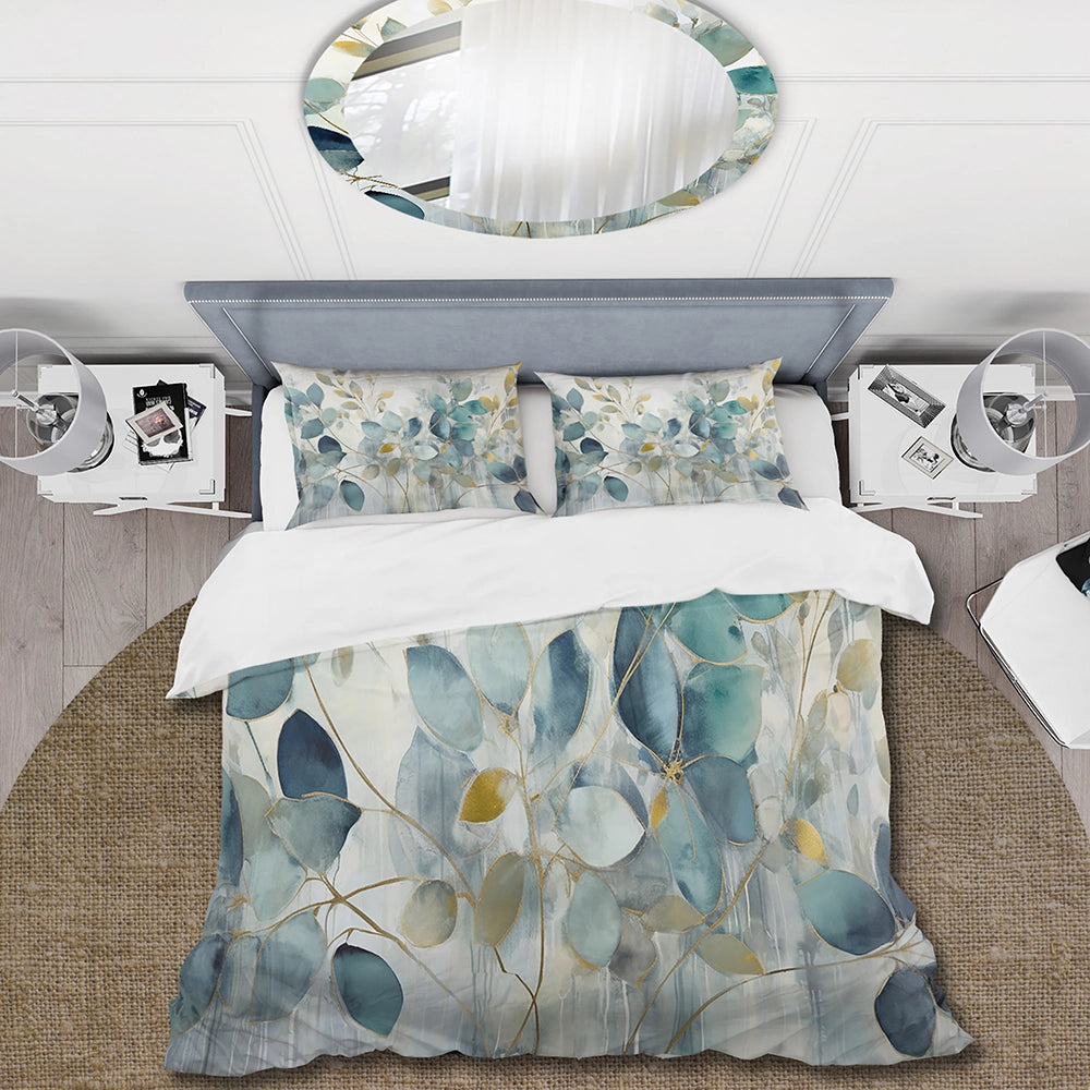 Blue Botanical Rhythms II - Duvet Cover Set