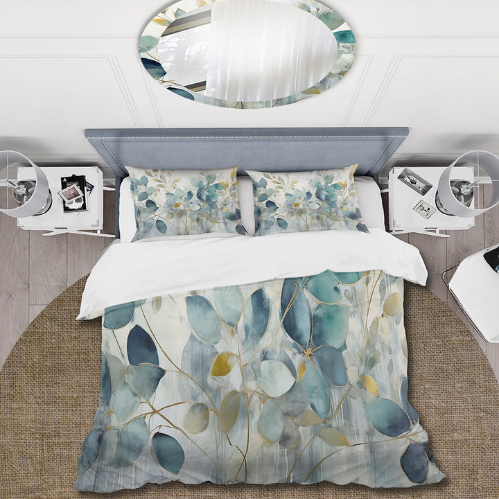Blue Botanical Rhythms II - Duvet Cover Set