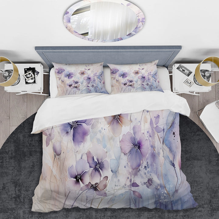 Purple Mystical Blooms III - Duvet Cover Set
