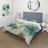 Teal Green Organic Growth - Duvet Cover Set