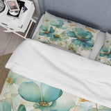 Teal Green Organic Growth - Duvet Cover Set