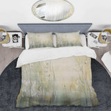 Green Beige Serene Meadows I - Duvet Cover Set