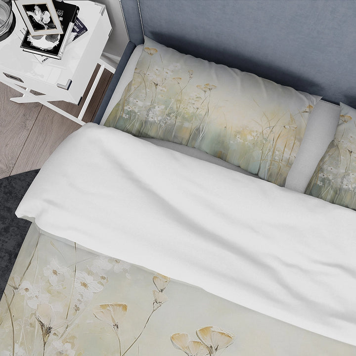Green Beige Serene Meadows I - Duvet Cover Set