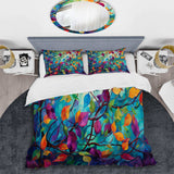 Multicolor Vibrant Vines I - Duvet Cover Set