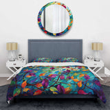 Multicolor Vibrant Vines I - Duvet Cover Set