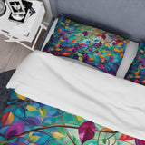 Multicolor Vibrant Vines I - Duvet Cover Set