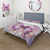 Purple Animal Amethyst Butterfly Delicate - Duvet Cover Set