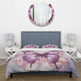 Purple Animal Amethyst Butterfly Delicate - Duvet Cover Set