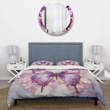 Purple Animal Amethyst Butterfly Delicate - Duvet Cover Set