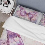 Purple Animal Amethyst Butterfly Delicate - Duvet Cover Set