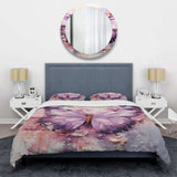 Purple Pink Animal Lavender Butterfly - Duvet Cover Set