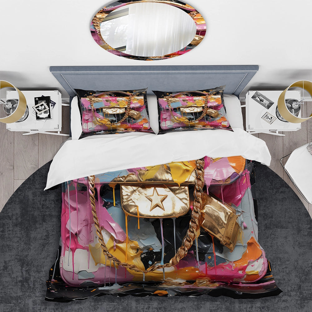 Fashion Bag Couture Pink Gold - Duvet Cover Set