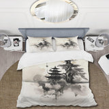 Asian Art Samurais Landscape II - Duvet Cover Set