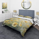 White Yellow Buttercups Romantic Impression II - Duvet Cover Set