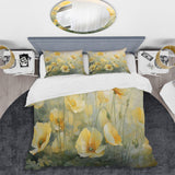 White Yellow Buttercups Romantic Impression II - Duvet Cover Set