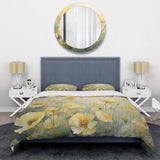 White Yellow Buttercups Romantic Impression II - Duvet Cover Set