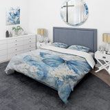 Blue Butterfly Whispering Wings II - Duvet Cover Set