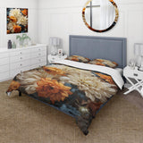 Chrysanthemums Autumn Gold Showcases - Duvet Cover Set