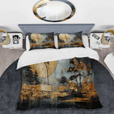 Gold Grey Golden Gleam I - Duvet Cover Set