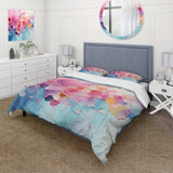 Pink Blue Pastel Patchwork - Duvet Cover Set