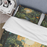 Green Yellow Urban Jungle I - Duvet Cover Set