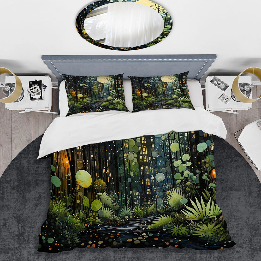 Green Yellow Urban Jungle II - Duvet Cover Set