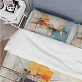 Teal Orange Bold Energy IV - Duvet Cover Set