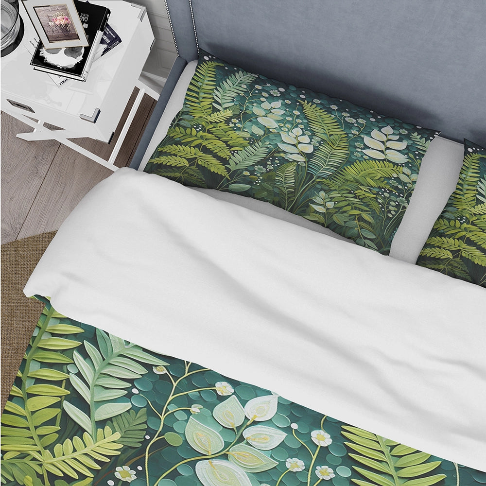 Ferns Plant Ethereal Whispers II - Duvet Cover Set