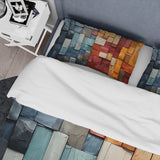 Forest Red Wood Collage I - Duvet Cover Set