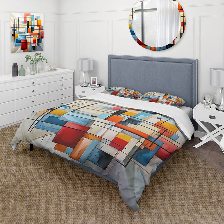 Geometric Abstraction Composition III - Duvet Cover Set