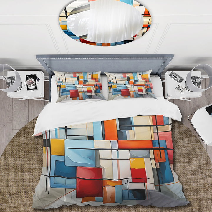 Geometric Abstraction Composition III - Duvet Cover Set