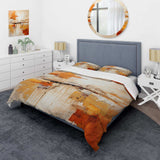 Glam Orange Beige Collage II - Duvet Cover Set