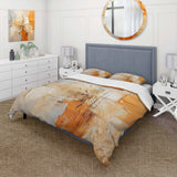 Glam Orange Beige Collage IV - Duvet Cover Set