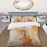 Glam Orange Beige Collage IV - Duvet Cover Set