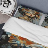 Glam Harmonious Cubist Woman Portrait I - Duvet Cover Set