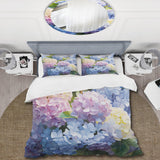 Blue Purple Hydrangea Eternal Blooms I - Duvet Cover Set