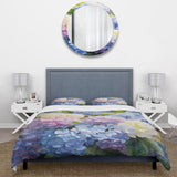 Blue Purple Hydrangea Eternal Blooms I - Duvet Cover Set