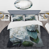 White Hydrangea Whispering Hues - Duvet Cover Set