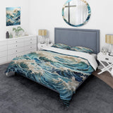 Blue Kinetic Waves I - Duvet Cover Set