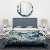 Blue Kinetic Waves I - Duvet Cover Set