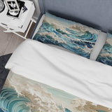 Blue Kinetic Waves I - Duvet Cover Set